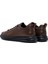 Erkek Kahverengi Bağcıklı Deri Sneaker 25WFD690518 5