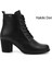 Kadın Siyah Fermuarlı Kalın Topuklu Hakiki Deri Postal Bot 1