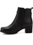 Kadın Siyah Fermuarlı Kalın Topuklu Hakiki Deri Bot 3