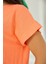 Moda Kadın Turuncu Basic Kısa Kollu Yuvarlak Yaka Yazlık Rahat Fit Bluz - Üst - T-Shirt 3