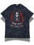 Unisex Ozzy Osbourne Baskılı Yıkamalı Tişört, Oversize Rock-Metal Baskılı Eskitme T-Shirt 1