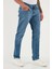 Pamuklu Regular Fit Normal Bel Boru Paça Jeans Erkek Kot Pantolon 2203C281PARMA 3