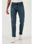 Pamuklu Comfort Fit Normal Bel Boru Paça Jeans Erkek Kot Pantolon 4412C02TEXAS 5