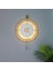 Led'li Target Kristal (Büyük Boy 50 x 75 Cm), Modern Dekoratif Sarkaçlı Metal Duvar Saati 1