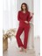 Kadın Viskon V Yaka Uzunkol Pijama Takım C840-066 1