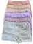 Pastel Renk Kız Çocuk Fitilli Boxer 6 Lı Paket 2