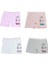 Kız Çocuk Karışık Renkli Desenli Pamuklu Boxer 6 Lı Paket 3
