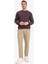 %100 Pamuk Regular Fit Bisiklet Yaka Kahverengi Erkek Sweatshirt E8339AX/BN596 2