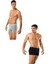 Erkek Likralı Elastan Boxer 5 Siyah 5 Gri Renk 2'li Paket Abani Classic 1