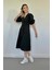 Mottisfashion Siyah Balon Kol Kot Elbise 6