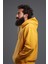 Erkek Sarı Kapüşonlu Sweatshirt S 4
