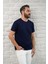 Slimfit Fit Bisiklet Yaka Rayon Kumaş Full Likralı T-Shirt 1