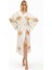 Naturel Ağaç Baskı Göz Desenli Kimono Kaftan 1