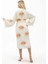 Naturel Ağaç Baskı Göz Desenli Kimono Kaftan 2
