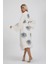 Naturel Ağaç Baskı Göz Desenli Kimono Kaftan 3