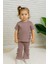 Pamuklu Fiyonklu Tayt Tişört Günlük Kız Takımı 1