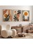Mc Home Art Doğal Ahşap Çerçeveli Uv Baskı 3'lü Soyut Desenli Tablo Seti – Modern & Şık Duvar Dekoru 3