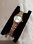 Çelik Kordon Minimal Vintage Model Yuvarlak Gold Retro Still - Takvimli 0117 1