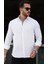 Erkek Müslin Kumaş Uzun Kol Yakalı Beyaz Gömlek 3