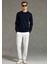 Pamuklu Erkek Sweatshirt Lacivert Soft Touch Relax Fit Basic Bisiklet Yaka 3 Iplik Nefes Alan 3