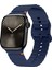 Apple Watch 6/7/8/9/10/se/ultra Uyumlu 44 45 46 49MM Turuncu Mavi Detay Dalga Tasarım Silikon Kordon 1
