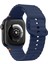 Apple Watch 6/7/8/9/10/se/ultra Uyumlu 44 45 46 49MM Turuncu Mavi Detay Dalga Tasarım Silikon Kordon 3