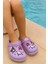 Kız Çocuk Lila Kuromi Baskılı Tabanı Işıklı Plaj Havuz Terliği & Sandaleti 4