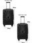 2'li Valiz Seti Polikarbon Büyük Boy - Kabin Boy Valiz Siyah 1809 2