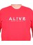 Mocgrande Erkek Büyük Beden Sıfır Yaka Tişört Alive 25187 Kırmızı 2