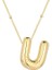 U Harfi Balon Gold 925 Ayar Gümüş Kadın Kolye 1