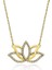 Gold Lotus Zirkon Taşlı 925 Ayar Gümş Kadın Kolye 1