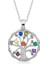 Renkli Taşlı Hayat Ağacı 925 Ayar Gümüş Kadın Kolye 1