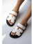 Sarmes Kadın Terlik Beyaz – Kaymaz Taban, Yazlık ve Kışlık Ev Rahat Ortopedik Model 1