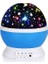 Renkli Yıldızlı Gökyüzü Dönen Star Master Çocuk Gece Lambası Projeksiyon Gece Lambası Gökyüzü Ay Yıldız Masa Lambası (Mavi) 2