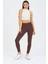 Lesca Kahverengi Yüksek Bel Fitilli Tayt 0608 1