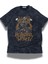 Unisex Municipal Waste Baskılı Yıkamalı Tişört, Oversize Rock-Metal Baskılı Eskitme T-Shirt 1
