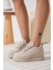Alice Kadın Bej Gizli Topuklu Sneaker 5