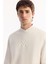 Erkek Beyaz Pamuklu Baskılı 3 İplik Şardonlu Regular Fit Sweatshirt A52Y1327 2
