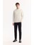 Erkek Beyaz Pamuklu Baskılı 3 İplik Şardonlu Regular Fit Sweatshirt A52Y1327 6