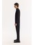 Erkek Siyah Yarım Balıkçi Yaka Basic Düz Rayon Kazak B005151 3