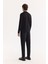 Erkek Siyah Yarım Balıkçi Yaka Basic Düz Rayon Kazak B005151 4