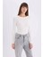 Slim Fit Dar Kesim Basic Düz Fitilli Kaşkorse Uzun Kollu Tişört E5767AX25AU 3