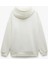 Şardonlu Uzun Kollu Kapüşonlu Ekru Kadın Sweatshirt 6WAL10135IK 4