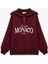 Yarım Fermuarlı Pamuklu Bordo Kadın Sweatshirt 6WAL10156IK 3