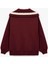 Yarım Fermuarlı Pamuklu Bordo Kadın Sweatshirt 6WAL10156IK 4