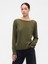 Kadın Yeşil Relaxed Knit Sweatshirt 1