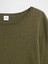 Kadın Yeşil Relaxed Knit Sweatshirt 3