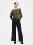 Kadın Yeşil Relaxed Knit Sweatshirt 4