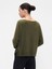 Kadın Yeşil Relaxed Knit Sweatshirt 5