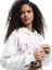 Şardonlu Uzun Kollu Kapüşonlu Ekru Kadın Sweatshirt 6WAL10135IK 2